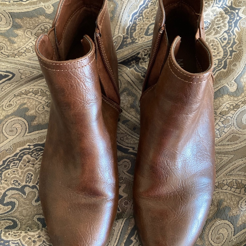 Brown bootie shoes